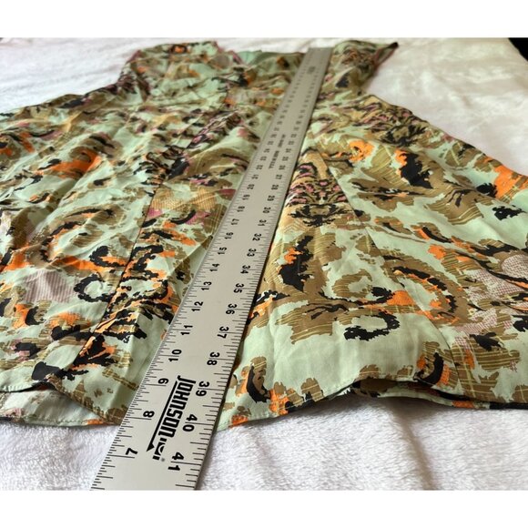 Sundance Womens 100% Silk Floral A-Line Dress Size 6 Multicolor Cap Sleeve Lined - Picture 10 of 14